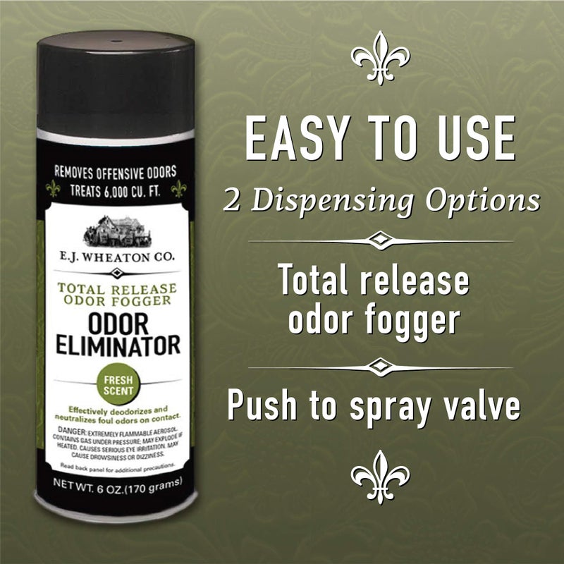 E.J. WHEATON CO. E.J. Wheaton Odor Eliminator, Total Release Odor Fogger, 3 Pack, Effectively Deodorizes and Neutralizes Foul Odors on Contact, Fresh Scent (6 OZ) - Image 5